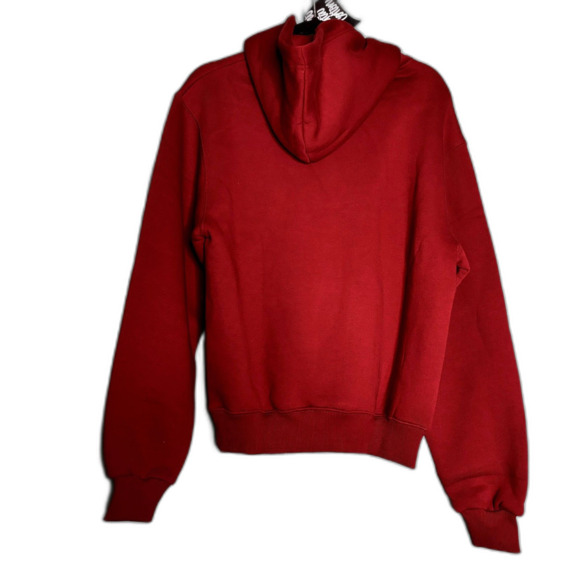 Straight Outta Cotton NWT Fleece Lined Unisex Hoodie Maroon small - Picture 4 of 8